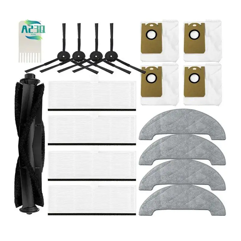 

A23Q-For Honiture Q6 Pro Robot Vacuum Cleaner Spare Parts Accessories Main Brush Side Brush Hepa Filter Mop Rag Dust Bags