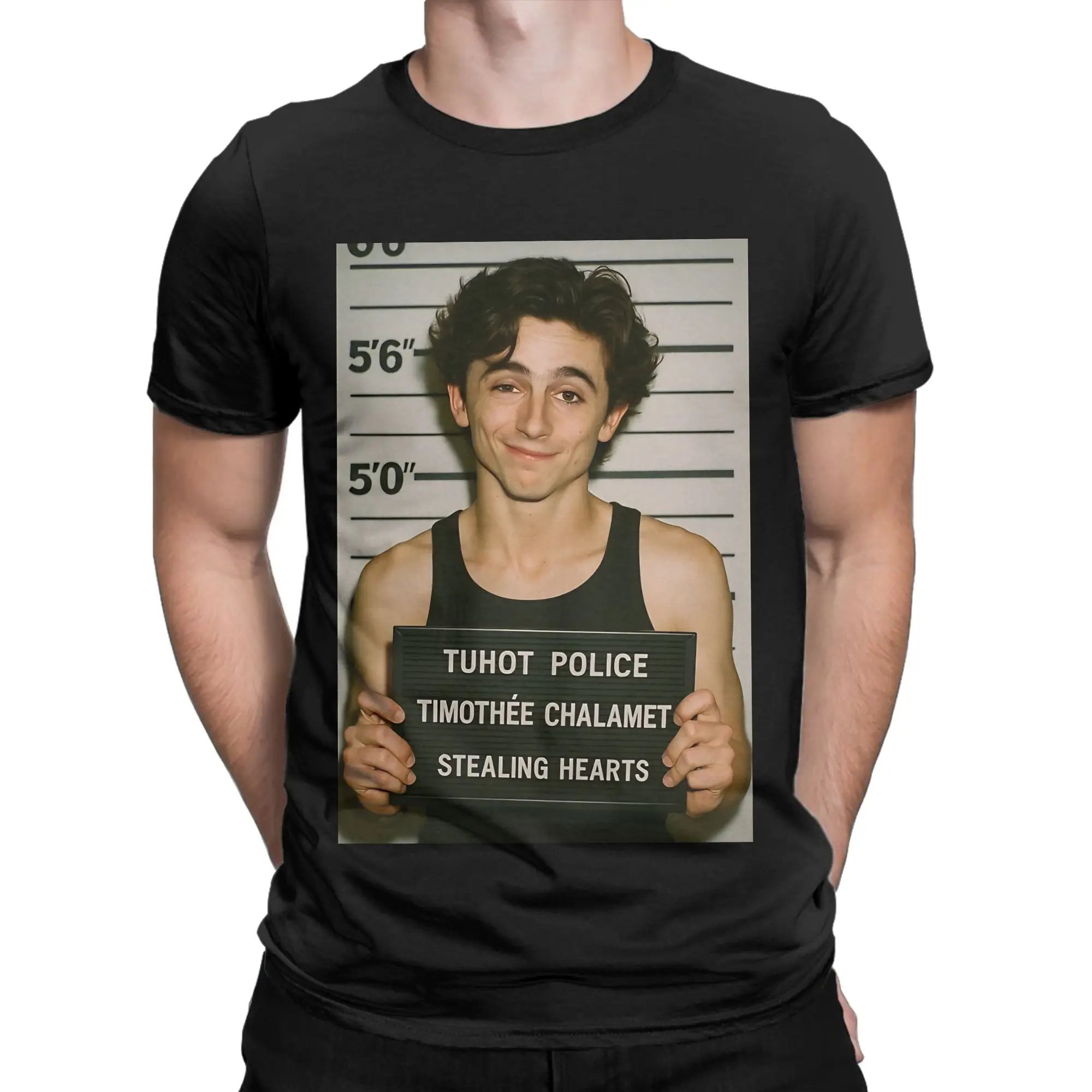 Men's Timothee chalamets T Shirt  Pure Cotton Clothing Novelty Short Sleeve Round Collar Tees Printed T-Shirts