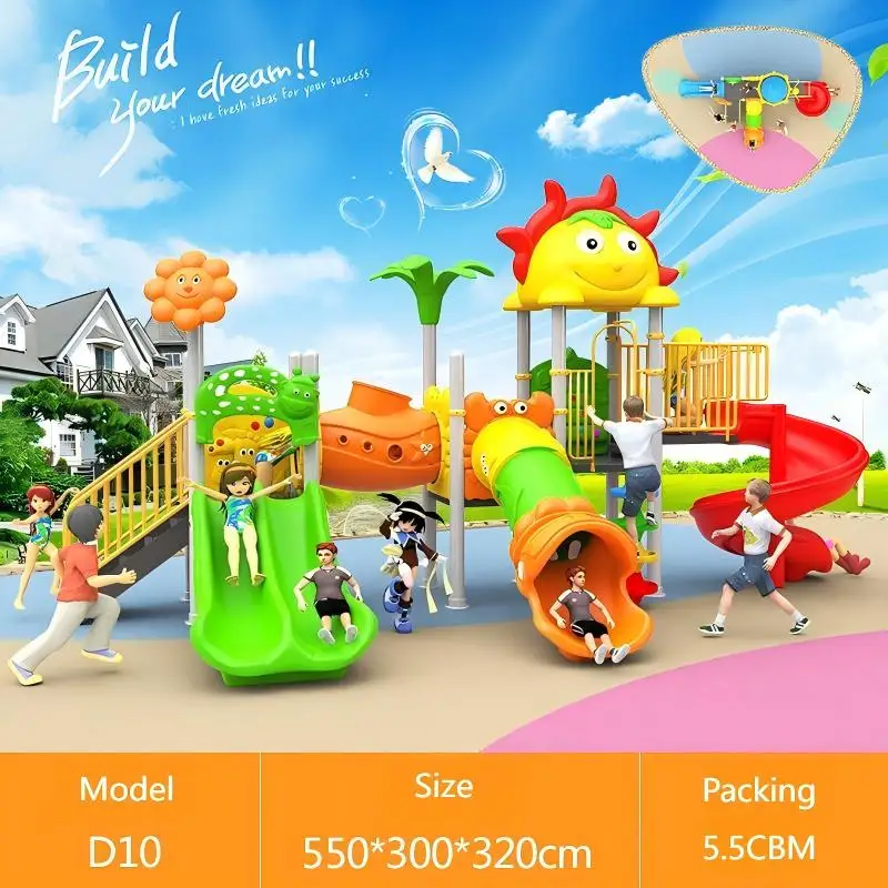Outdoor Playground Slide Set with Animal Themes and Interactive Features for Kids Fun and Physical Activity