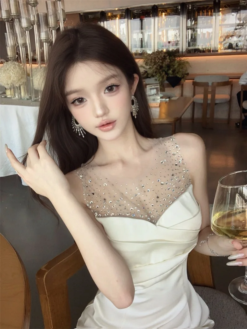 

Элегантная облегающая юбка-миди с высокой талией и вставками для женщин, сексуальная, роскошная, осенне-зимняя, для подиума