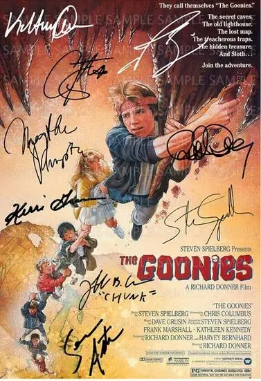 THE GOONIES MOVIE CAST SIGNED Art Film Print Silk Poster for Your Home Wall Decor
