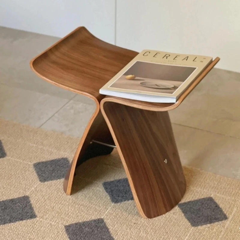 simple Internet celebrity bathroom shelf bedroom makeup stool shoe change simple bedside table master design home