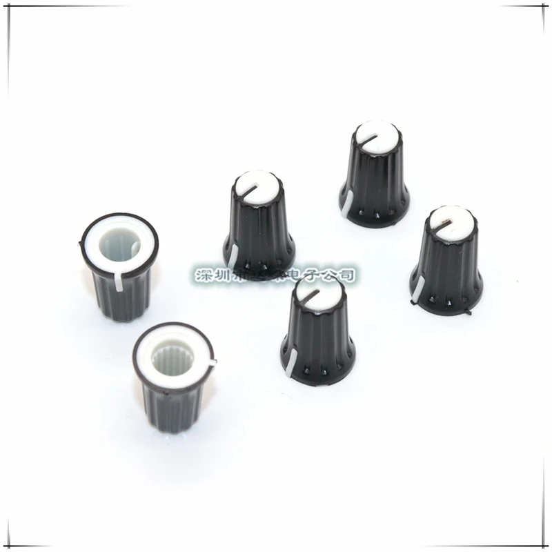 10PCS Plastic Knob Cap Diameter 12mm Height 16.5mm Potentiometer Encoder Knob Flower Shaped/D-Shaped Inner Hole 6mm