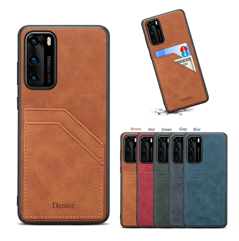 Leather Phone Cases For Huawei Mate 60 50 40 30 P60 P50 P40 P30 Pro Plus Luxuy Flip Wallet Card Holder Case Coque Back Covers