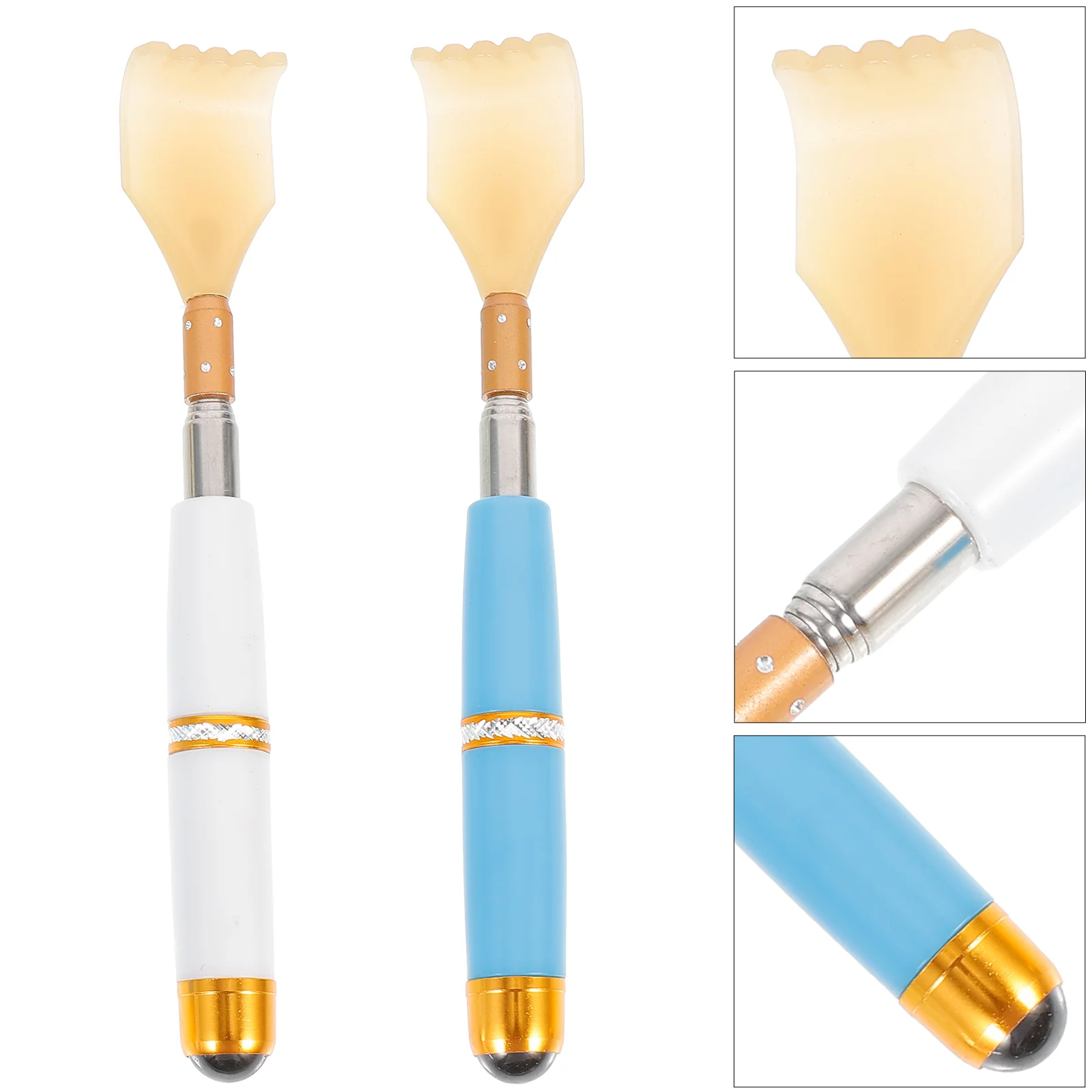 2pcs Multifunction Stretch Back Scratcher Stainless Steel Back Scratching Tools metal back massager claw back scratcher