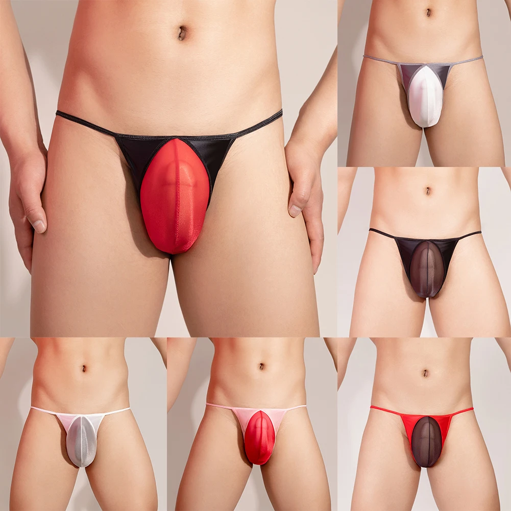 Ardennenzakje Thongs Glanzende G-string slips Gloednieuw ademend klassiek thema Kleuraanpassing Lichtgewicht nylon stof