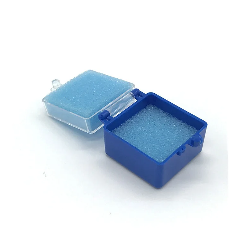 100pcs 1inch Blue Dental Crown Case Temporary Denture Crown box sponge box tooth box veneer storage dental clinic supplies