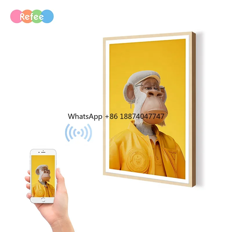 22in 32in 40in 43in 55in WIFI APP android art screen digital photo frame 2k 4k display Oil nft picture frame art gallery