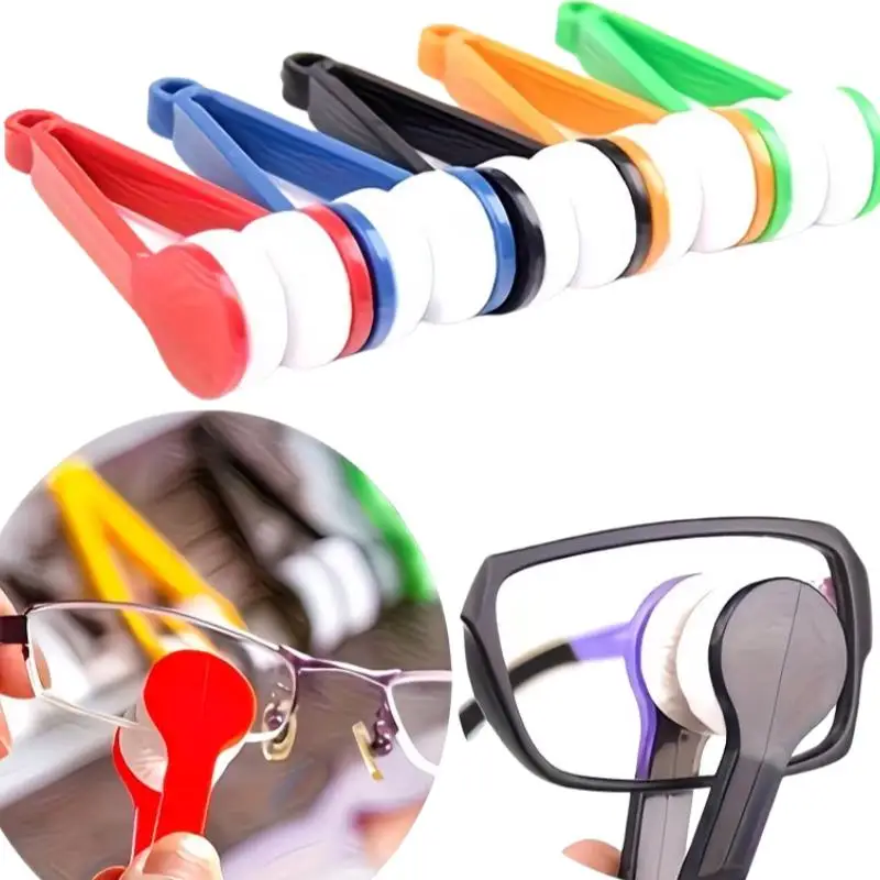6pcs random Soft Microfiber Eyeglass Brush Set – Gentle Scratch-Free, Portable with Keychain Hole
