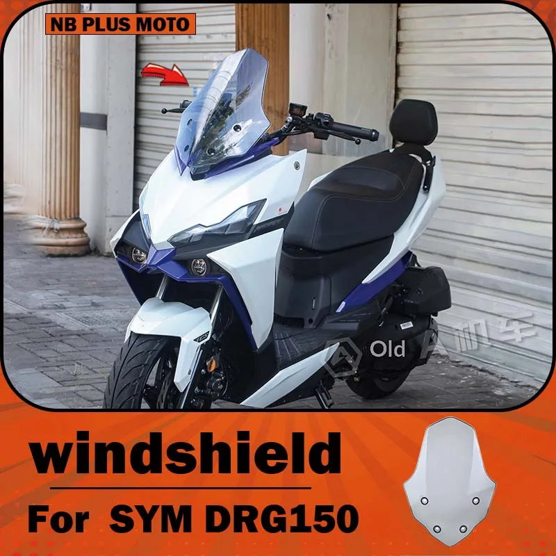 【Premium】For SYM DRG150 Dragon modification, retro windshield with raised front windshield and front-facing mirrors moved fo