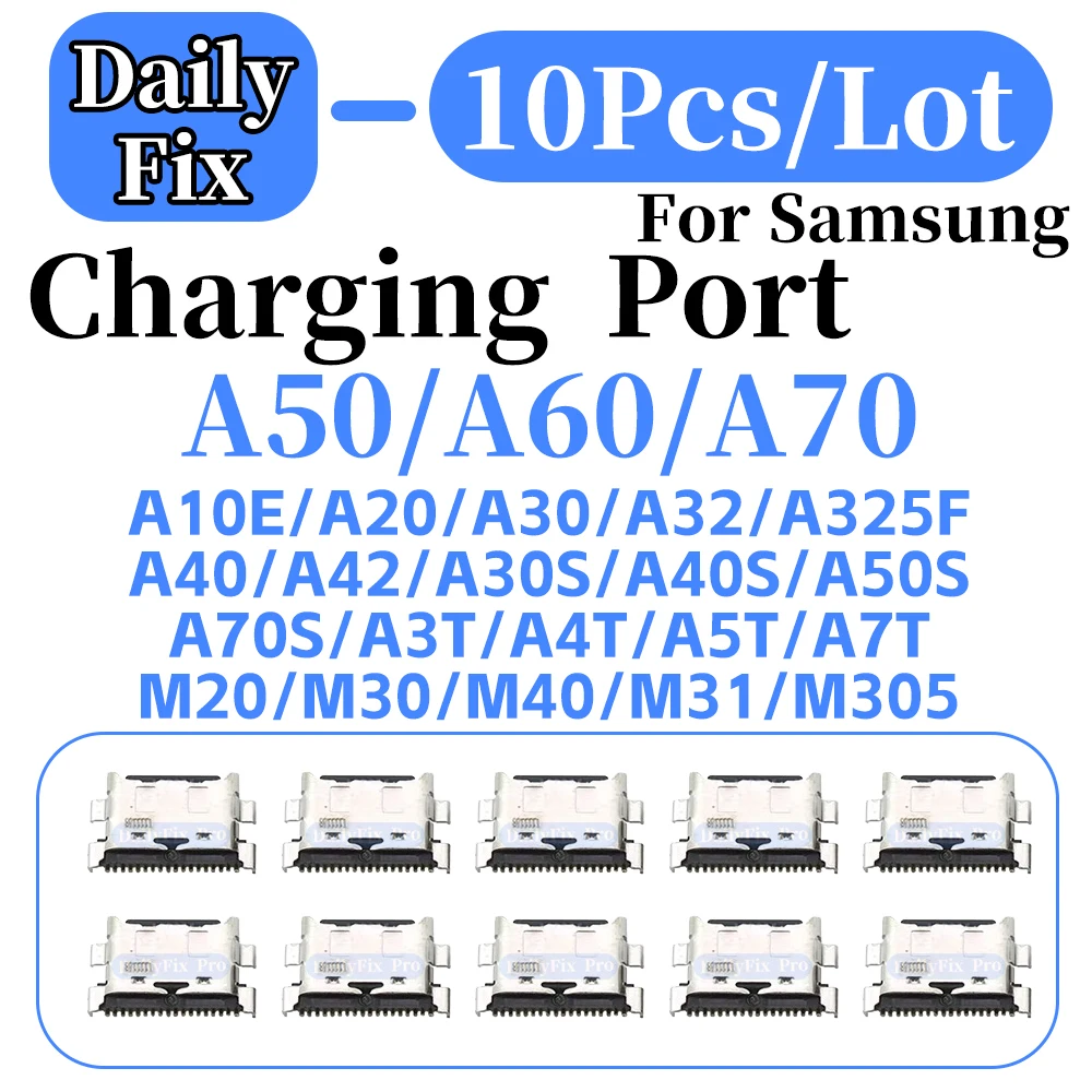 Immagine 3: Adatto per Samsung A10 A20 A30 A40 A50 A60 A52 A53 A54 A55 A72 A73 A11 A02S A30S S21 S22PLUS S23ultra S24 Ricarica inferiore del telefono