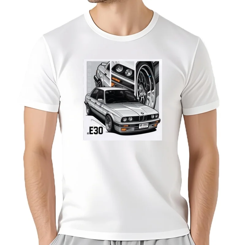 Rétro allemagne EUDM-E34 M5 t-shirts été hommes à manches courtes vieille légende E30 M3 voiture classique T-Shirt gar