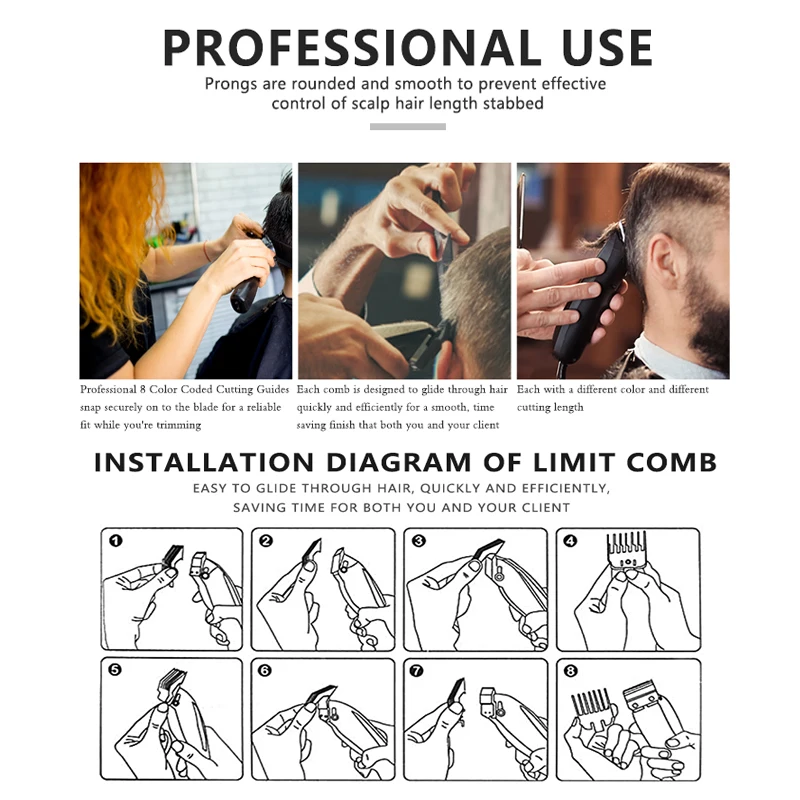 Professional Hair Clipper Limit Guide Comb for Wahl Trimmer