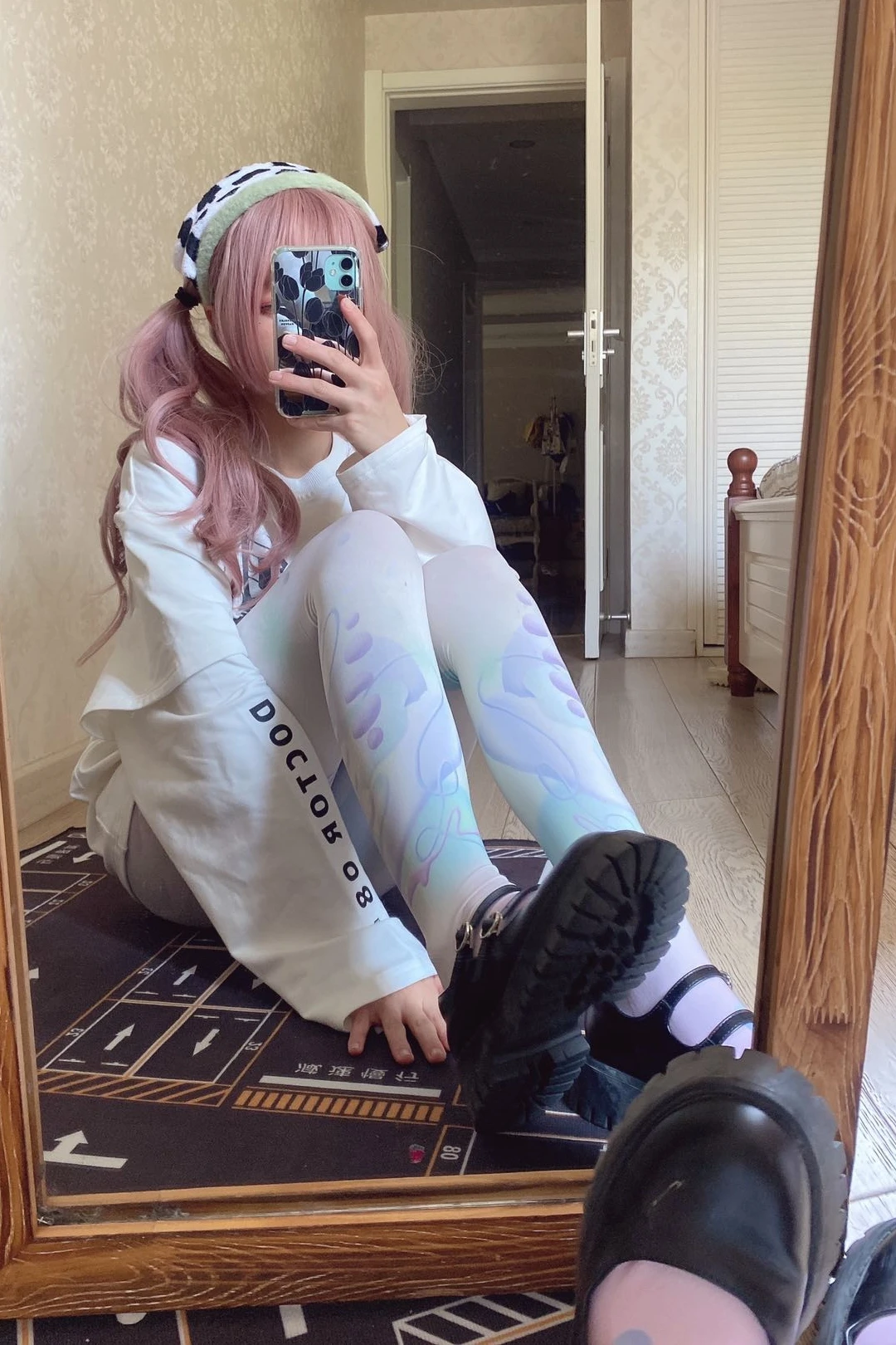 Lolita Style Sexy Tights Leggings for Women Sweet Printed Female Spring Autumn Hosiery Japanese Style White Stockings for Lady