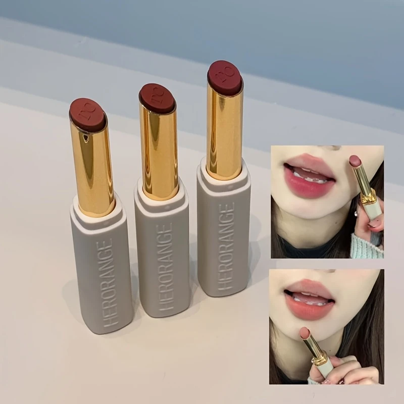 HERORANGE Long-Lasting Matte Velvet Lipstick | Non-Stick & Hydrating Cream, Plant-Based Squalane, Ideal for All Skin Types