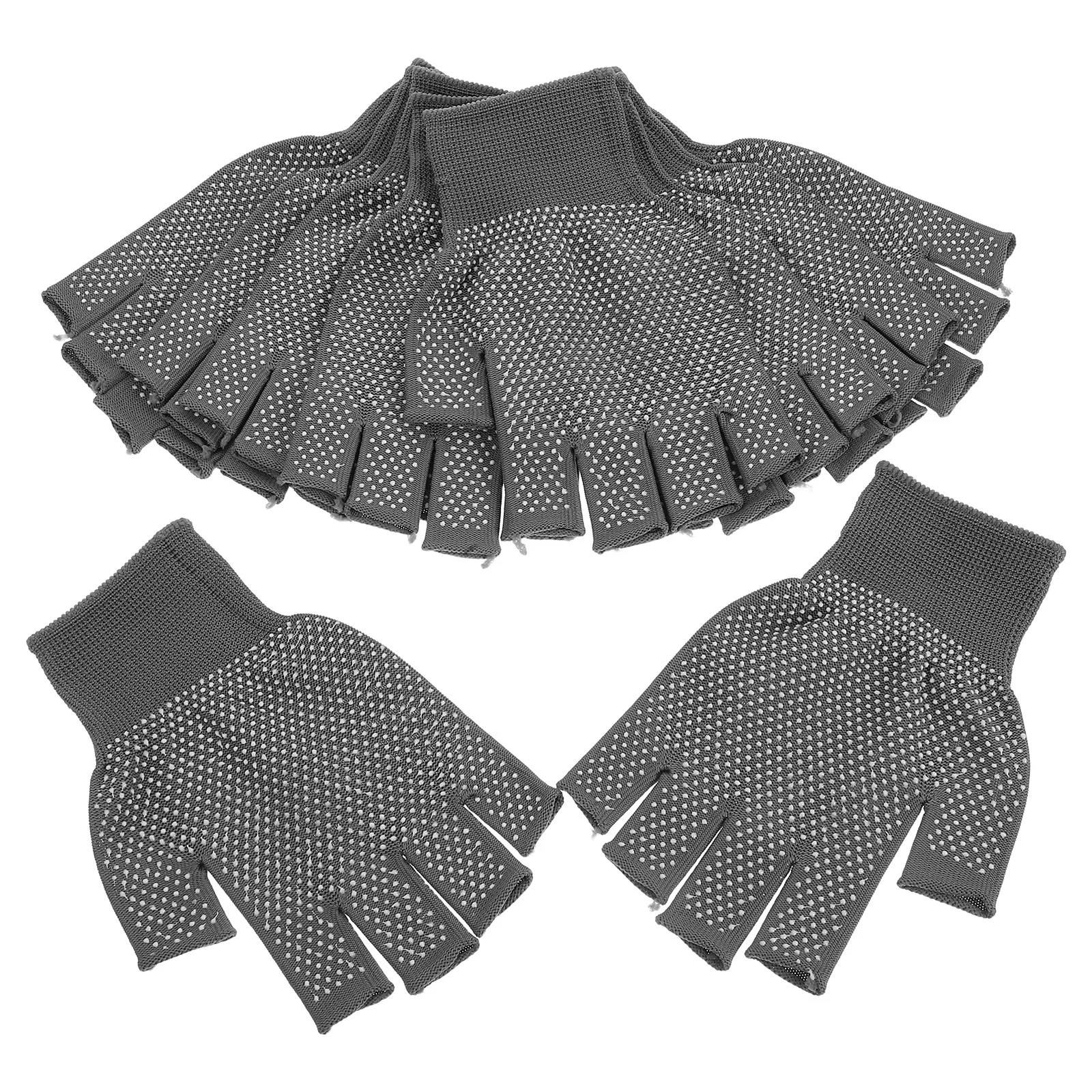 5 قطعة قفازات العمل أصابع شتاء دافئ عدم الانزلاق قبضة للرجال النساء شاشة تعمل باللمس الدراجات القيادة إصلاح قفازات متماسكة خفيفة الوزن #5