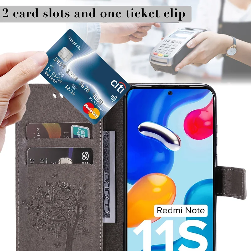 Flip Wallet Case For Poco X5 F5 X6 Pro M5 M5S Phone Cover for Xiaomi Redmi Note 12 12S 4G 5G Leather Card Bag Pocket Back Fundas