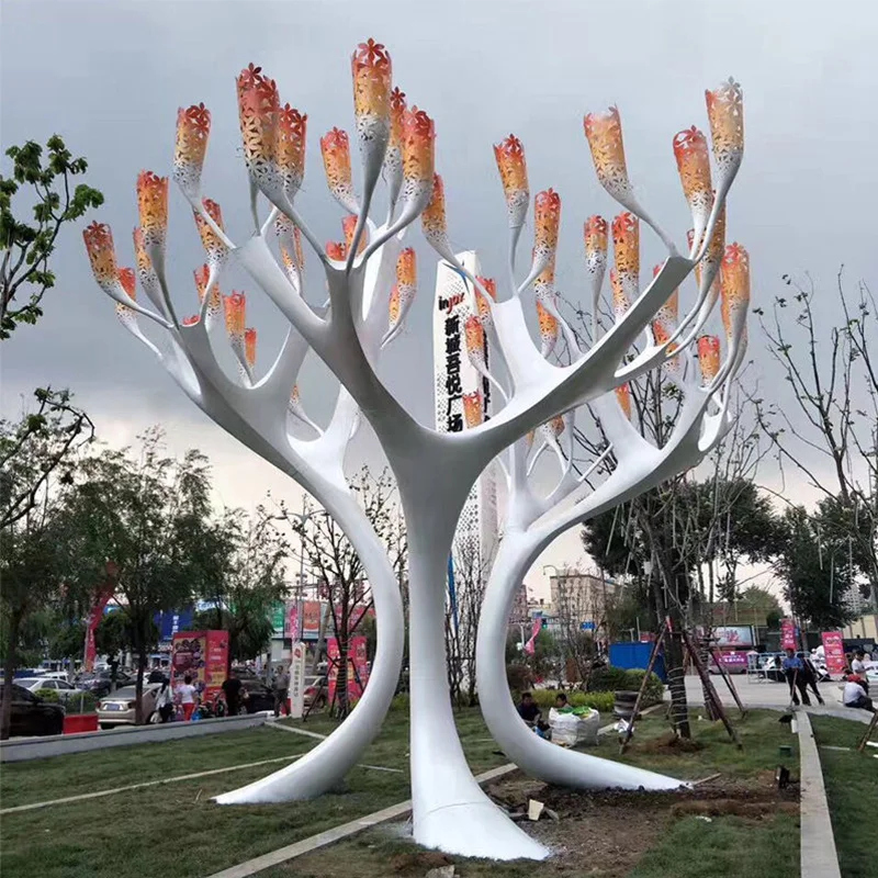 Creative Outdoor Decorative Ornaments LED Motif Christmas Light Tree Shape Landscape Lighting Sculpture