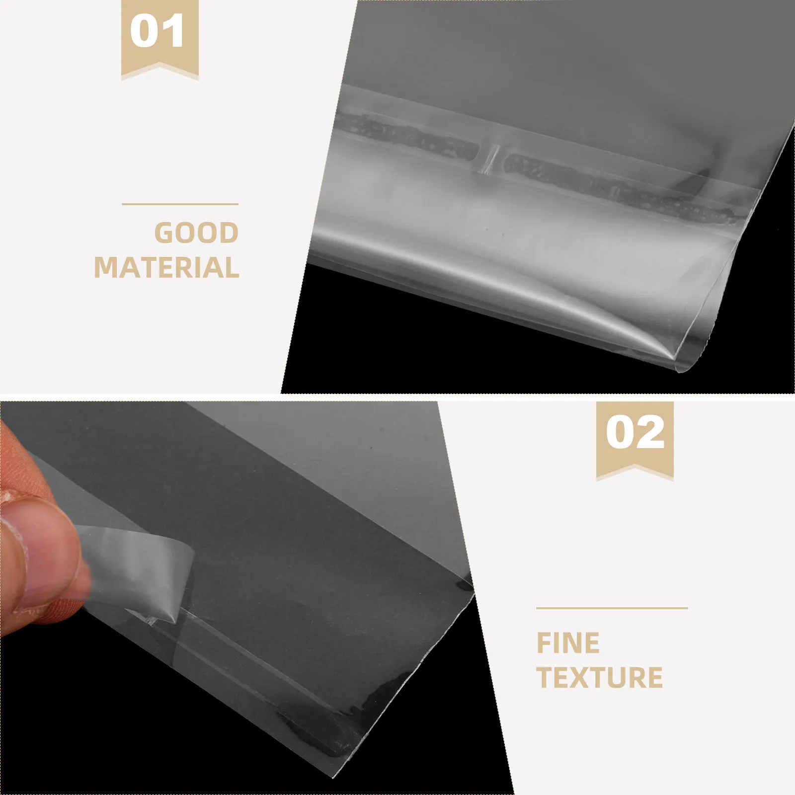 200Pcs Business Card Protector Bags Clear Self Sealing Plastic Photo Storage Sleeves for Collectors Self Sealing Card Holders