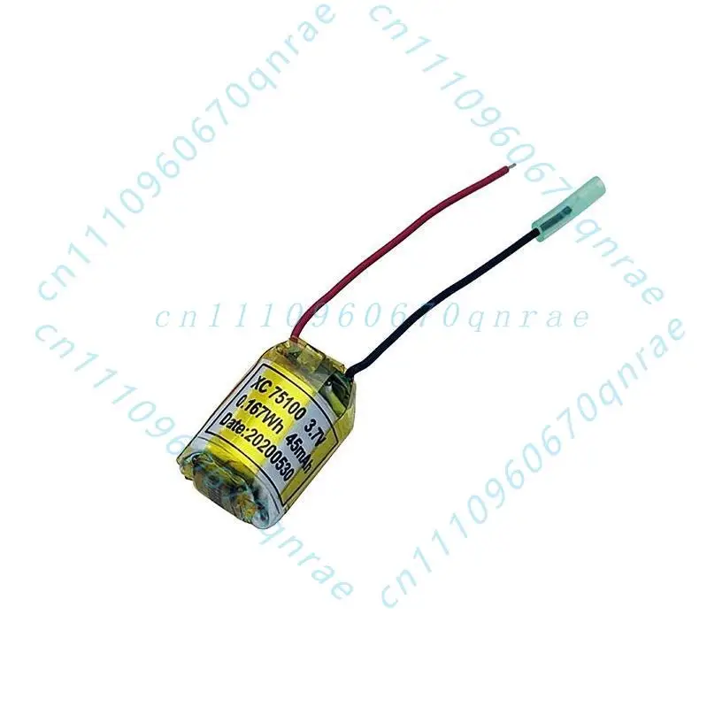 3.7V small cylindrical polymer lithium battery 75100-45mAh for in-ear Bluetooth headset hearing aid fast charging battery