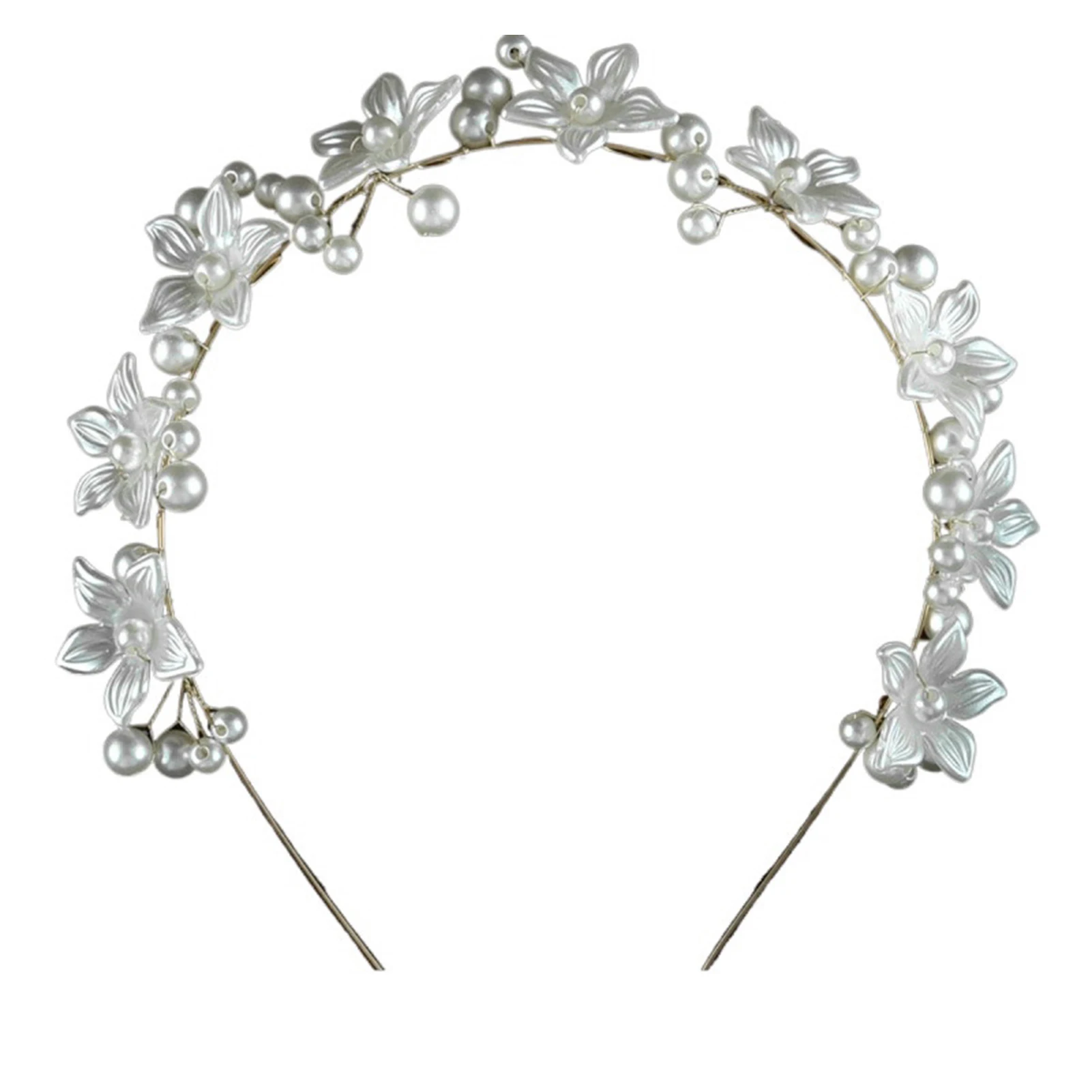 Diademas de novia de flores antideslizantes, tocado de belleza elegante versátil para dama de honor, boda, citas, compras