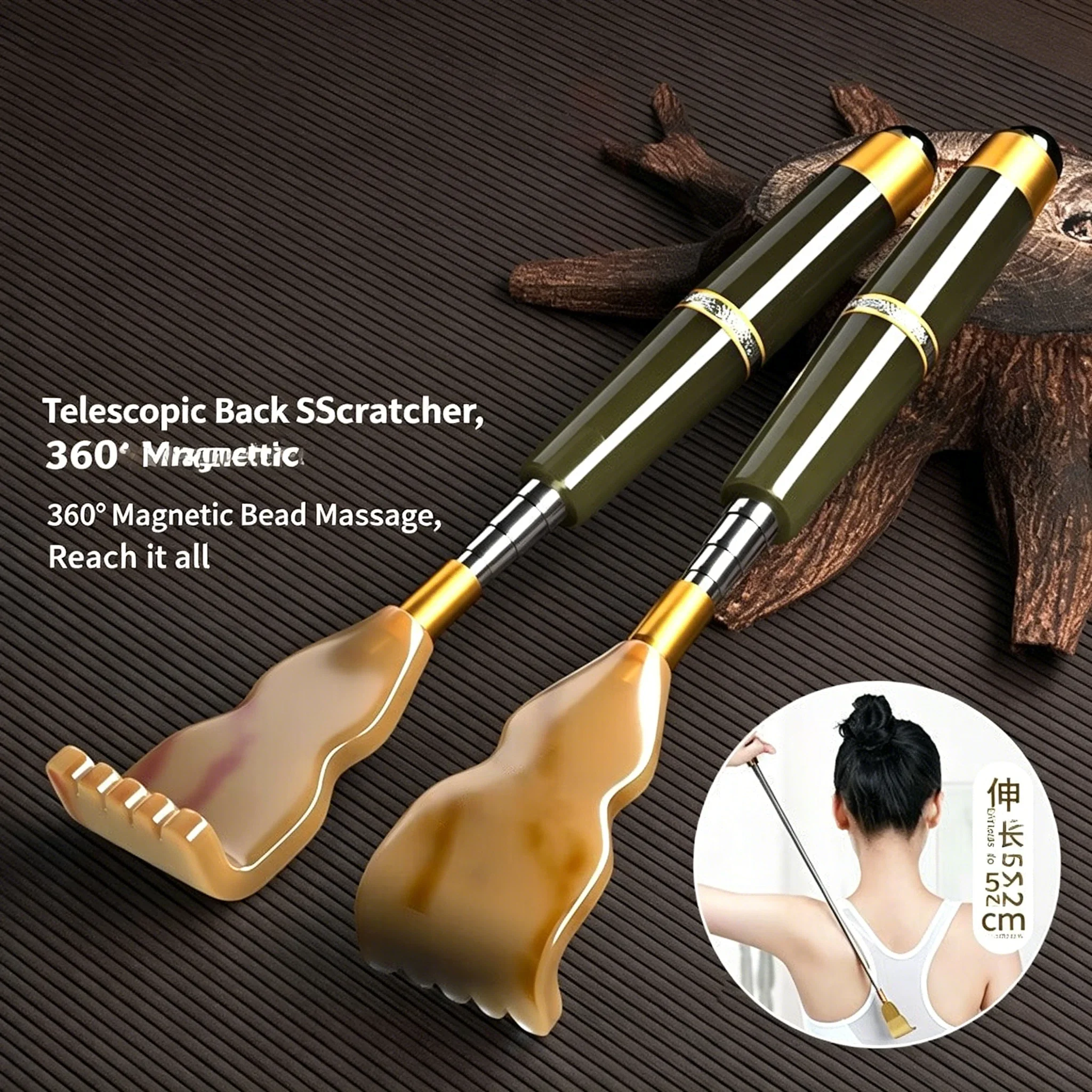 10 Pcs Viral Chinese Magic Back Scratcher, Telescopic Ox Horn Back Massager, Soccer Game Day Essential for Football Fans