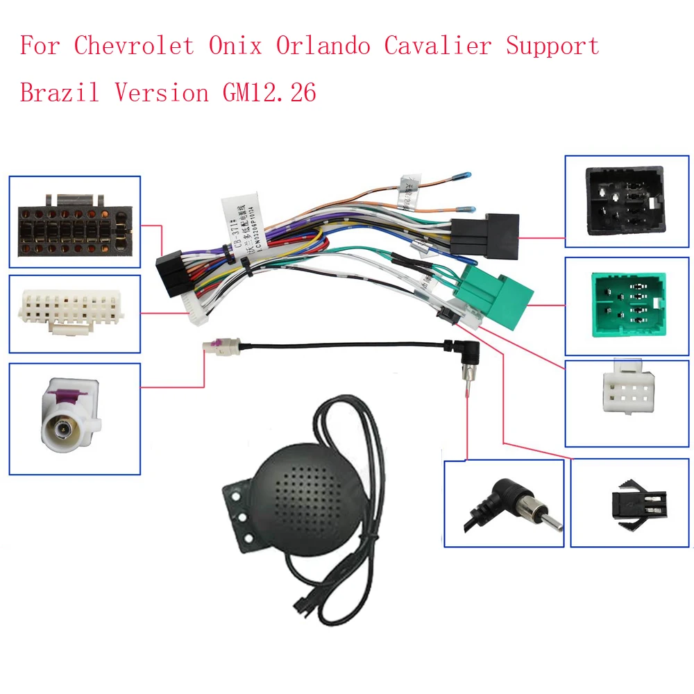 RSNAVI Car Wiring Harness Adapter Canbus Box Decoder For Chevrolet Onix Orlando Cavalier Support Brazil Version GM12.26