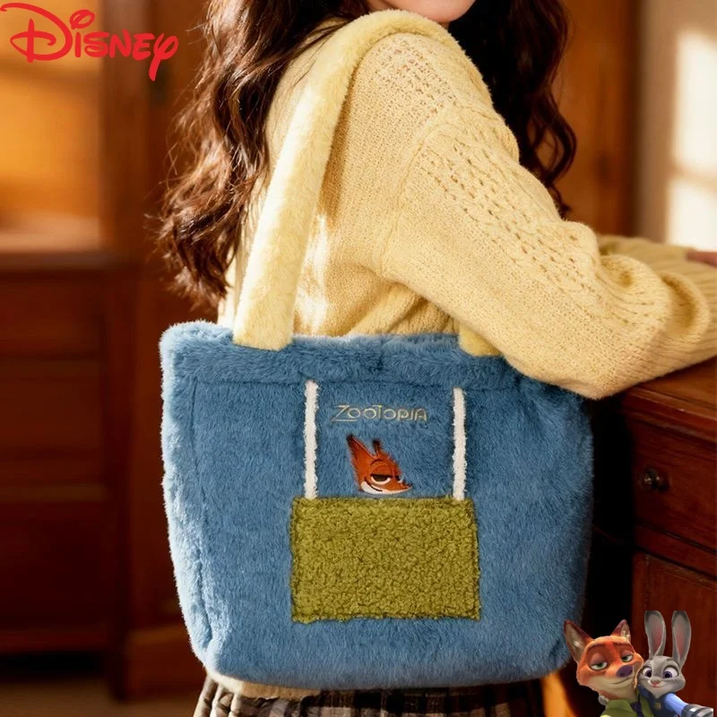 

Disney Zootopia Judy Nick New Cute Creative Cartoon Pattern Fashion Large Capacity Lightweight Portable Shoulder Handbag Gift