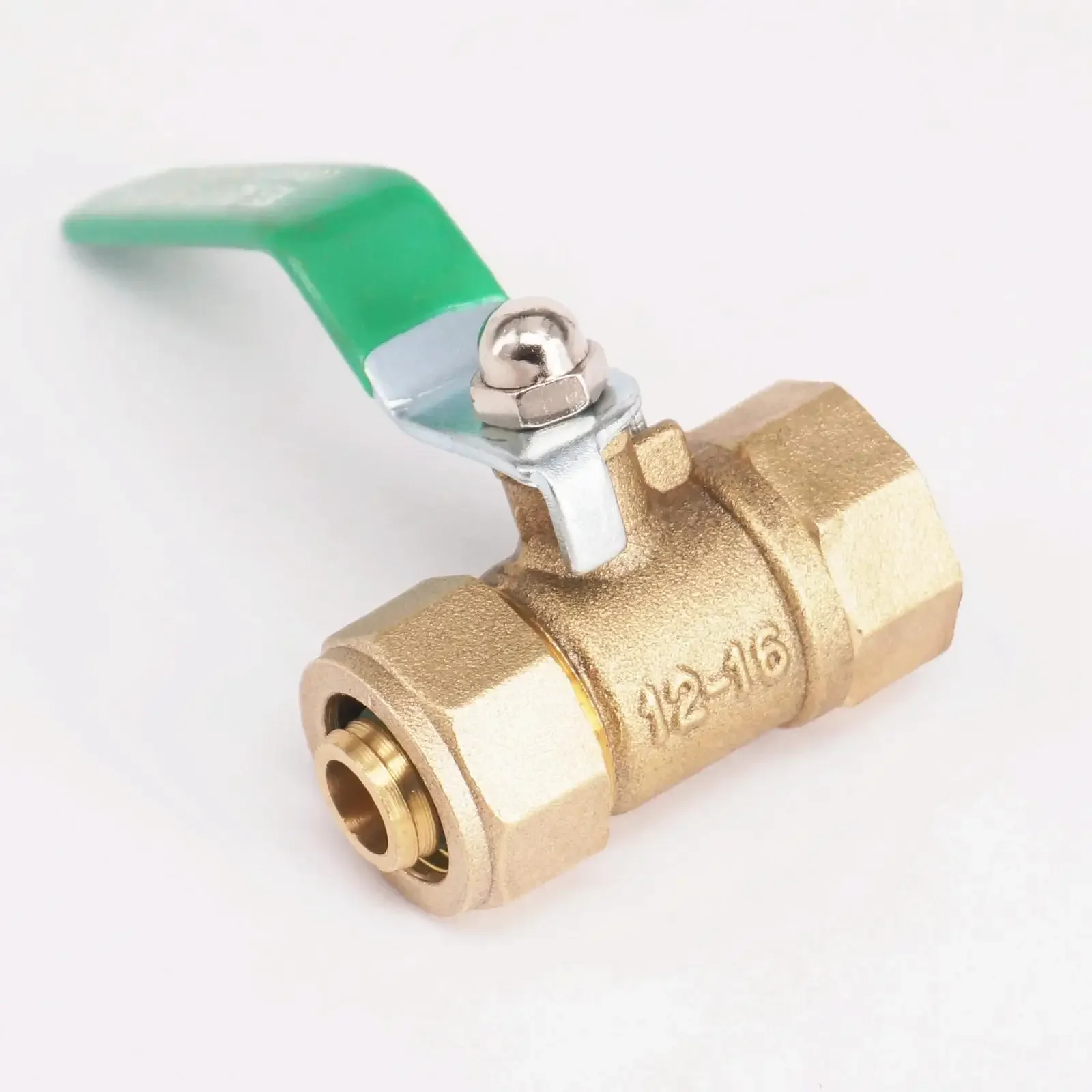 

Fit Pex-AL-Pex Tube I.DxO.D 12x16/14x18/16x20mm - 1/2" 3/4" BSP Female Brass Ball Vave For Solar Water Heater