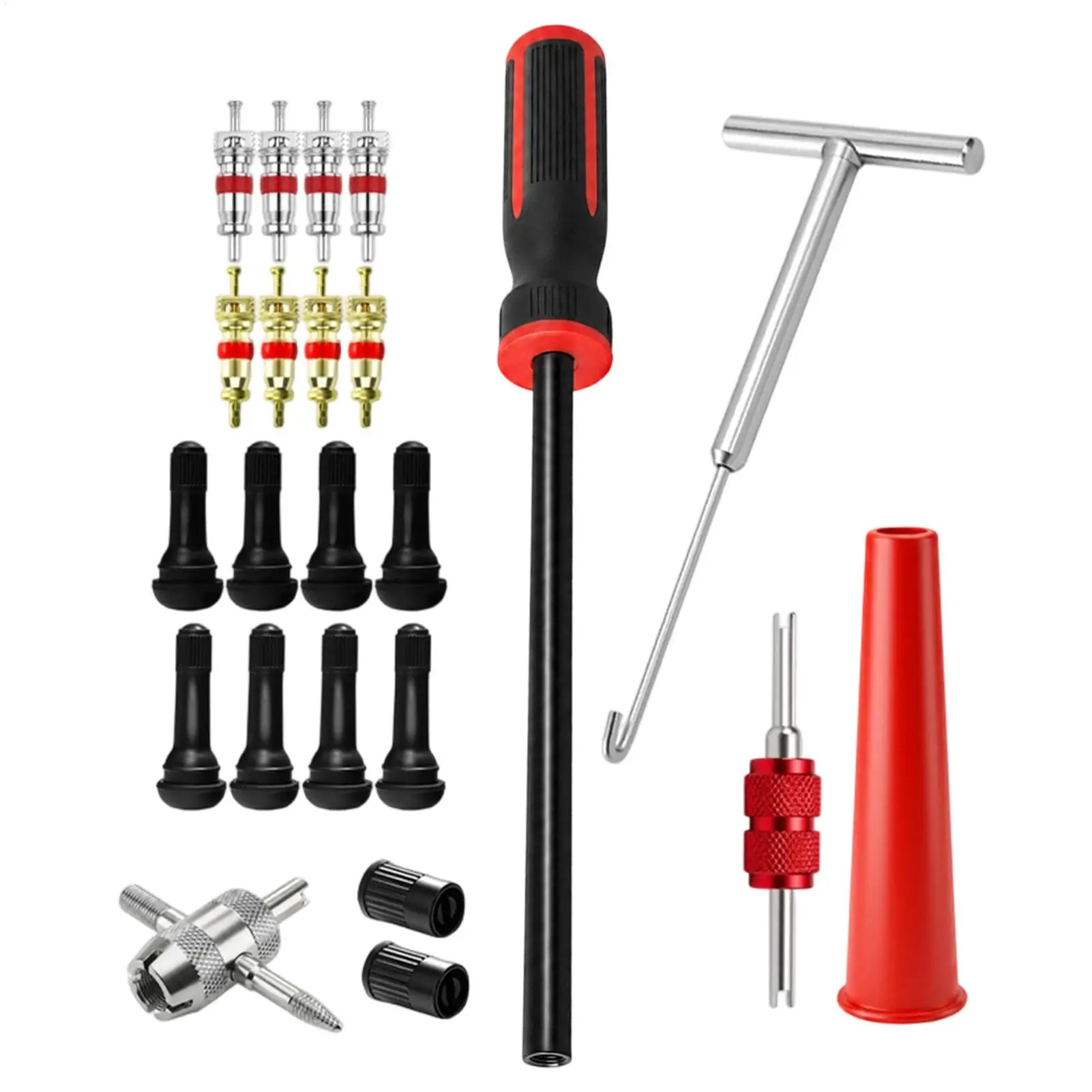 Valve Core Puller Tool Set Durable Heavy Duty Tire Valve Stem Disassembly Repair Kit Practical Hand Tools For Automotive vehicle