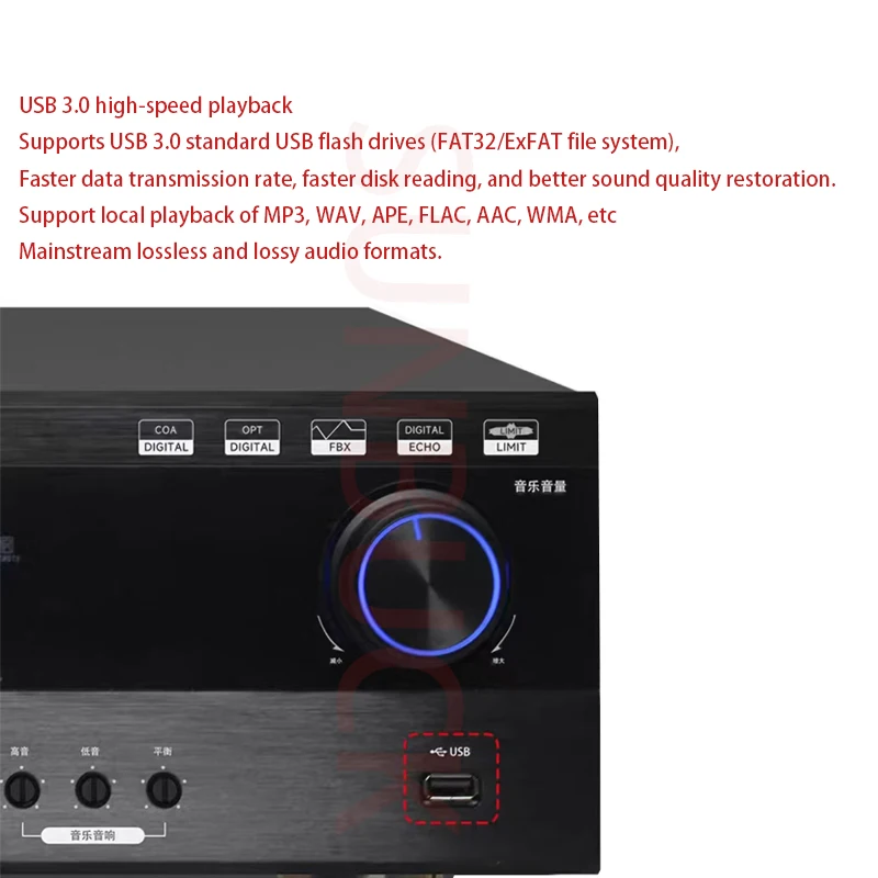 Sunbuck KM-9 المهنية KTV عالية مكبر كهربائي المنزل كاريوكي عالية الطاقة 2.1 Cchannel بلوتوث مكبر صوت استيريو الصوت