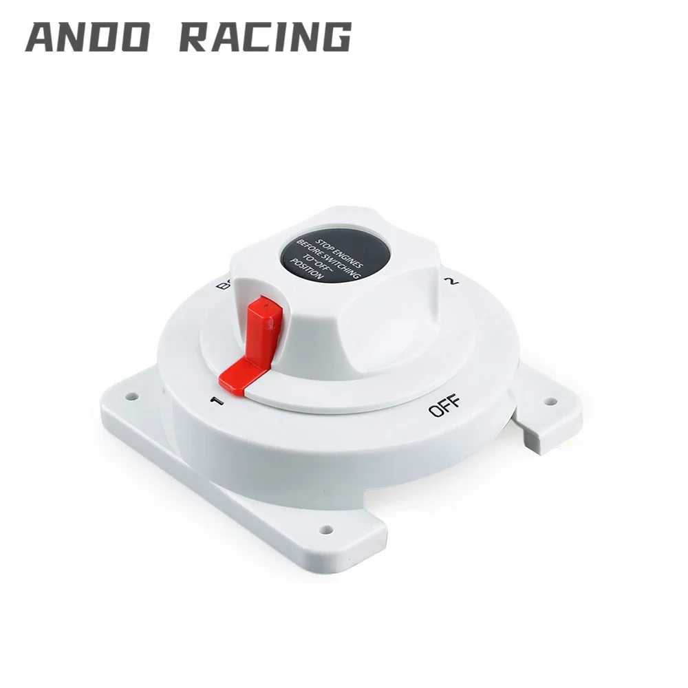 

Селекторный переключатель аккумулятора, белый морской двойной 1-выкл. 2, переключатель аккумуляторной батареи для морской лодки с обоих распределением для кемпера, лодки, автофургона с двигателем Turck