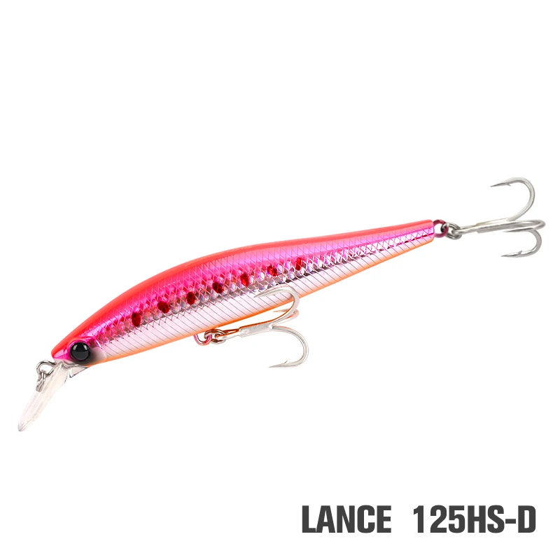 

TSURINOYA 125HS Sinking Minnow 125mm 50g LANCE Saltwater Hard Boat Fishing Lure Artificial Minnow Bait Treble Hooks Wobblers