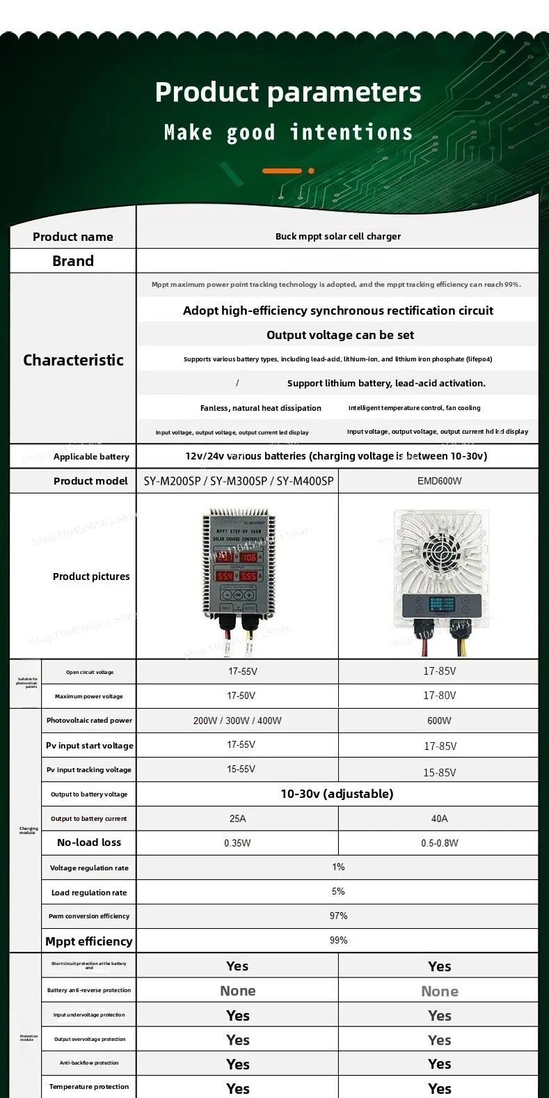 MPPT solar controller 12V24V battery charging voltage 10-30V adjustable display automatic waterproof drop