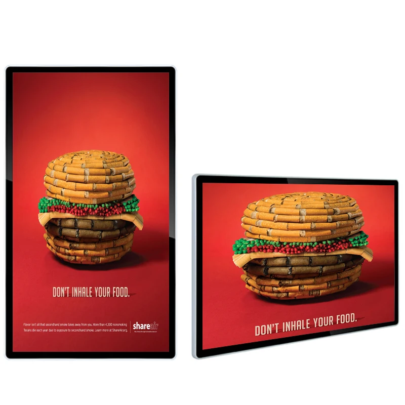 Ultra Thin Android Indoor Media Player Signage Board Equipment LCD Advertising Display Digital Screen for Sales Mall Business