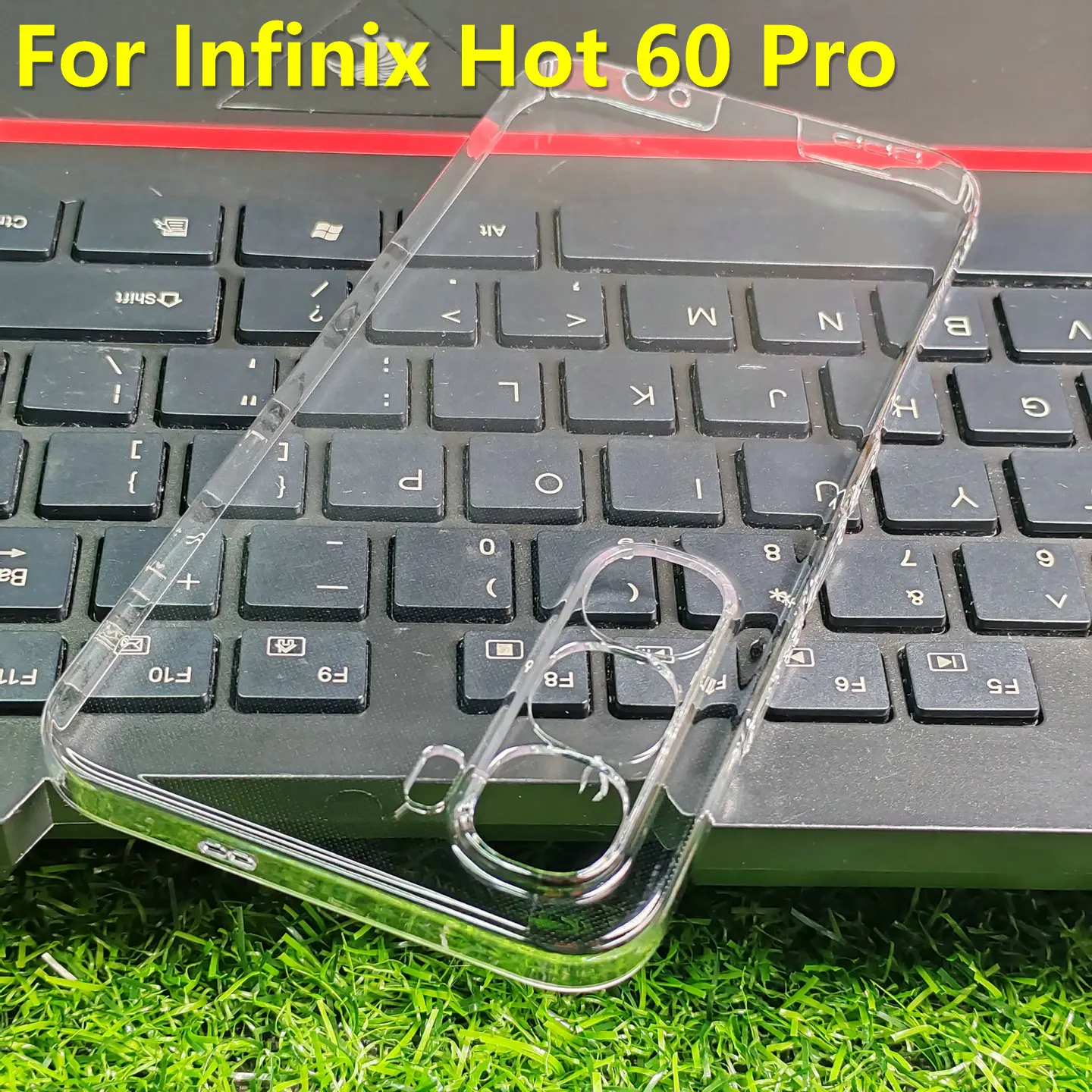 Infinix Smart 8、10 Pro、Hot 60 Pro用ケース、クリスタルハードPCフルカバー、クリアカメラ保護バックシェル