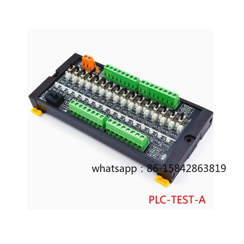 PLC Test Board 16 Channel Input/output Debugging Module Compatible with NPN/PNP Button Board with DuPont Line
