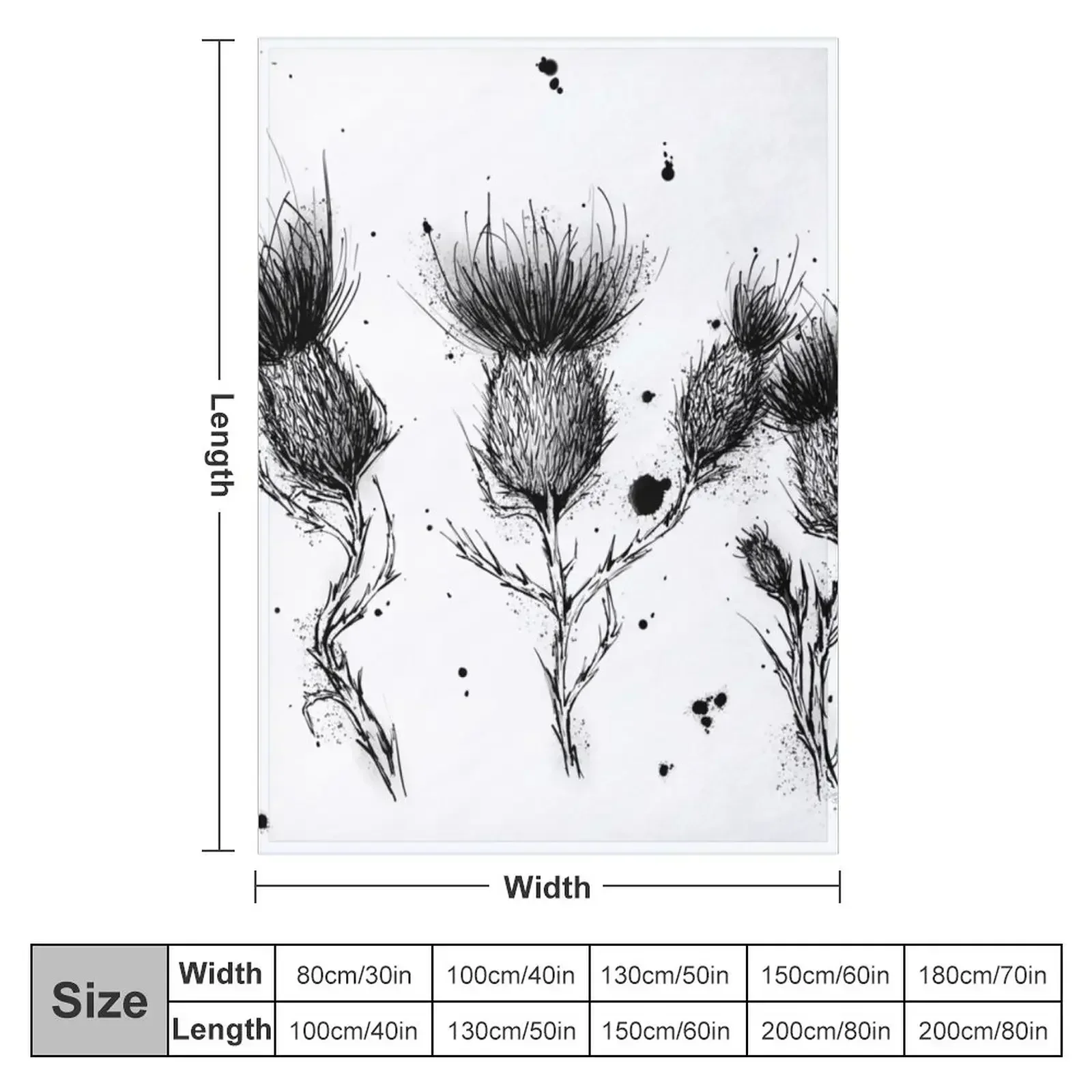 Scotland Ink Symbol Thistle Throw Blanket blankets and throws Weighted For Baby manga Soft Plush Plaid Blankets