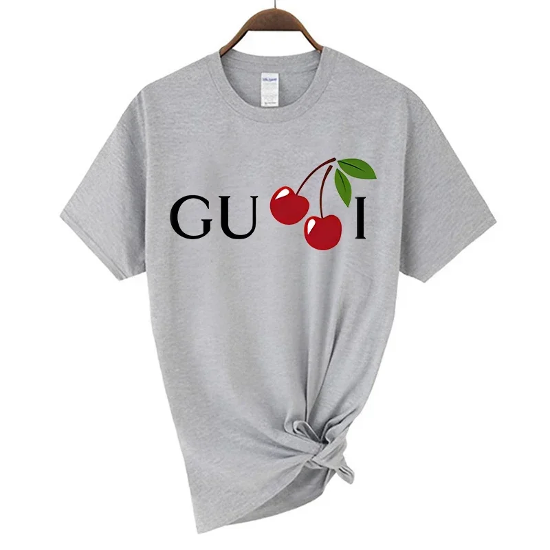 High Quality Women's T Shirt Letter Printed Daily Blouse Tops Summer Classic Style Short Sleeve Female Harajuku Y2K Tee image 6