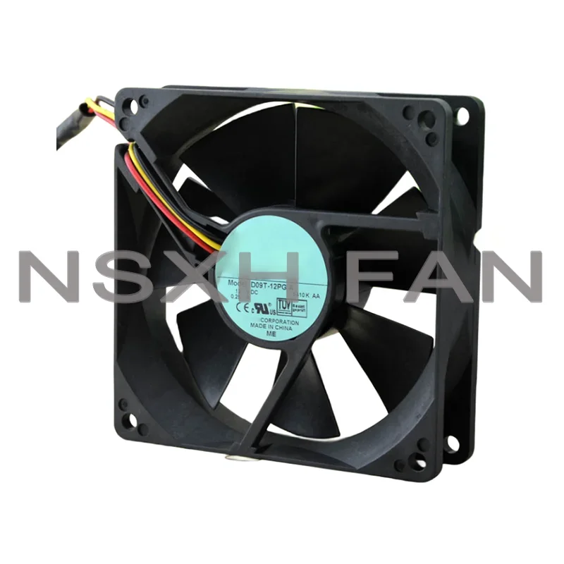 Ventilador Original Brand New, D09T-12PG A, 12V, 0.25A, 9cm, 9025, 909025