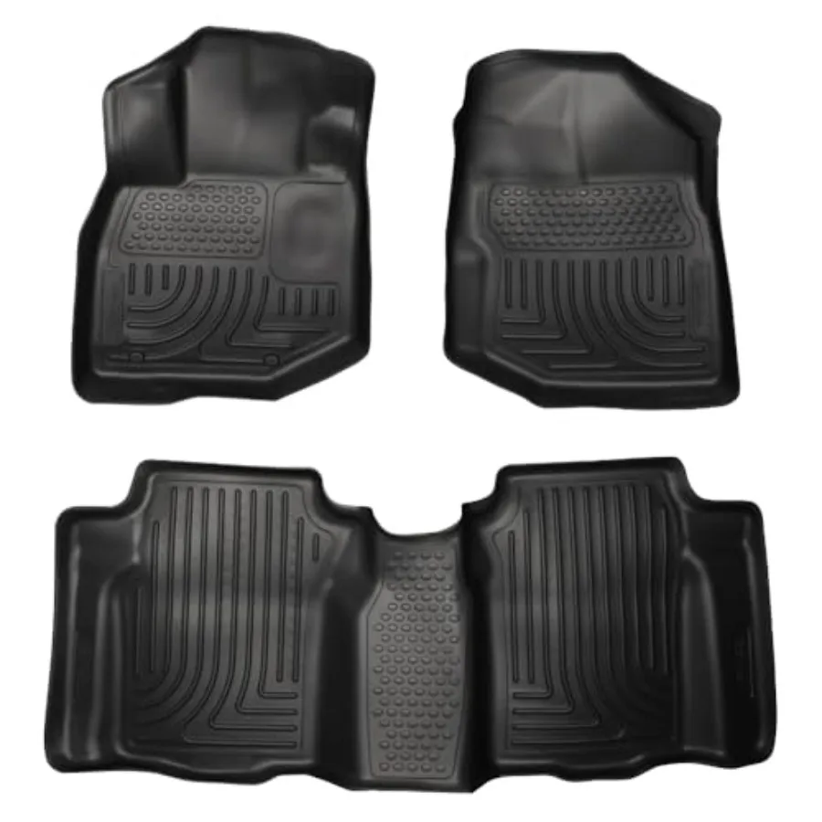 

Weatherbeater Floor Mats Fits 2009-2013 Honda Fit Front 2nd Row 3-pc Black - Durable Rubber Material with Secure Fit and Easy C