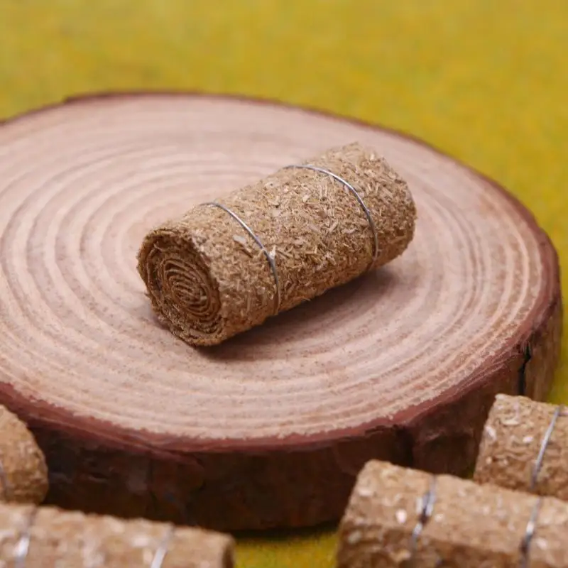 4 قطعة 1/12 دمية صغيرة القش بالات كومة قش نموذج دمية مزرعة الديكور لعبة دمى منزل المشهد الصغير اكسسوارات الديكور