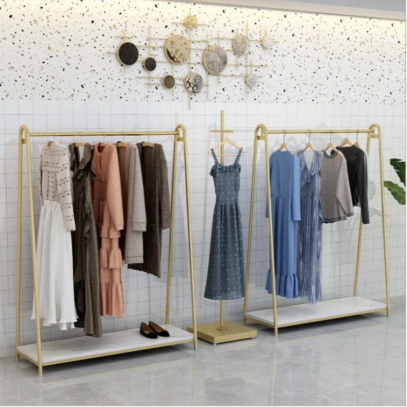 Custom, Fashion Store Interior Design Clothing Display Metal Racks Wall Mount Garment Rack Kids Clothes Stores