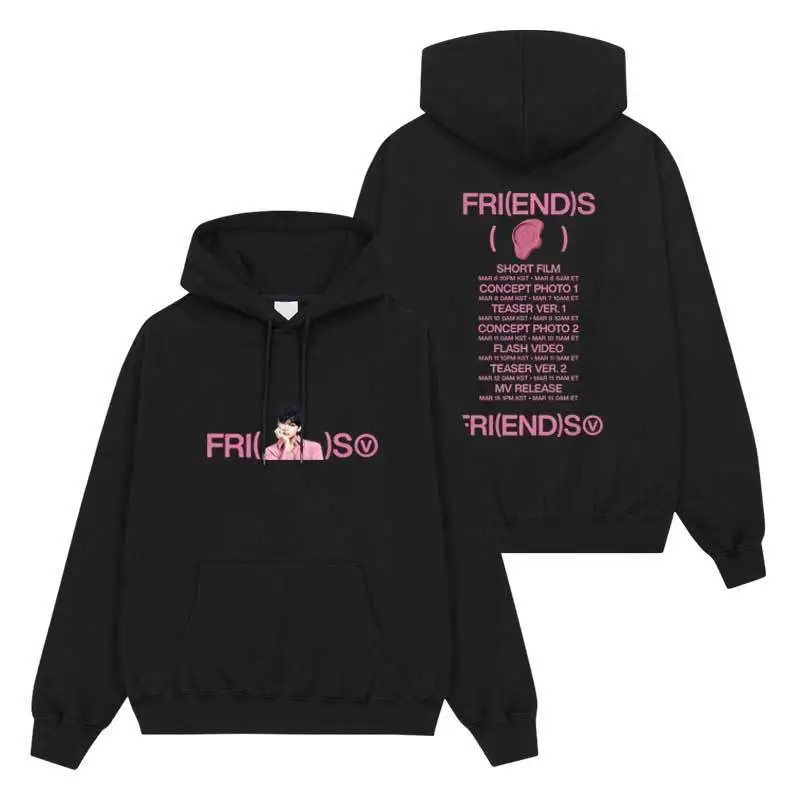 Kpop v Freunde Hoodie Männer/Frauen Sweatshirts Streetwears Männer Frauen Rundhals ausschnitt Pullover Kleidung Top Fans Geschenk