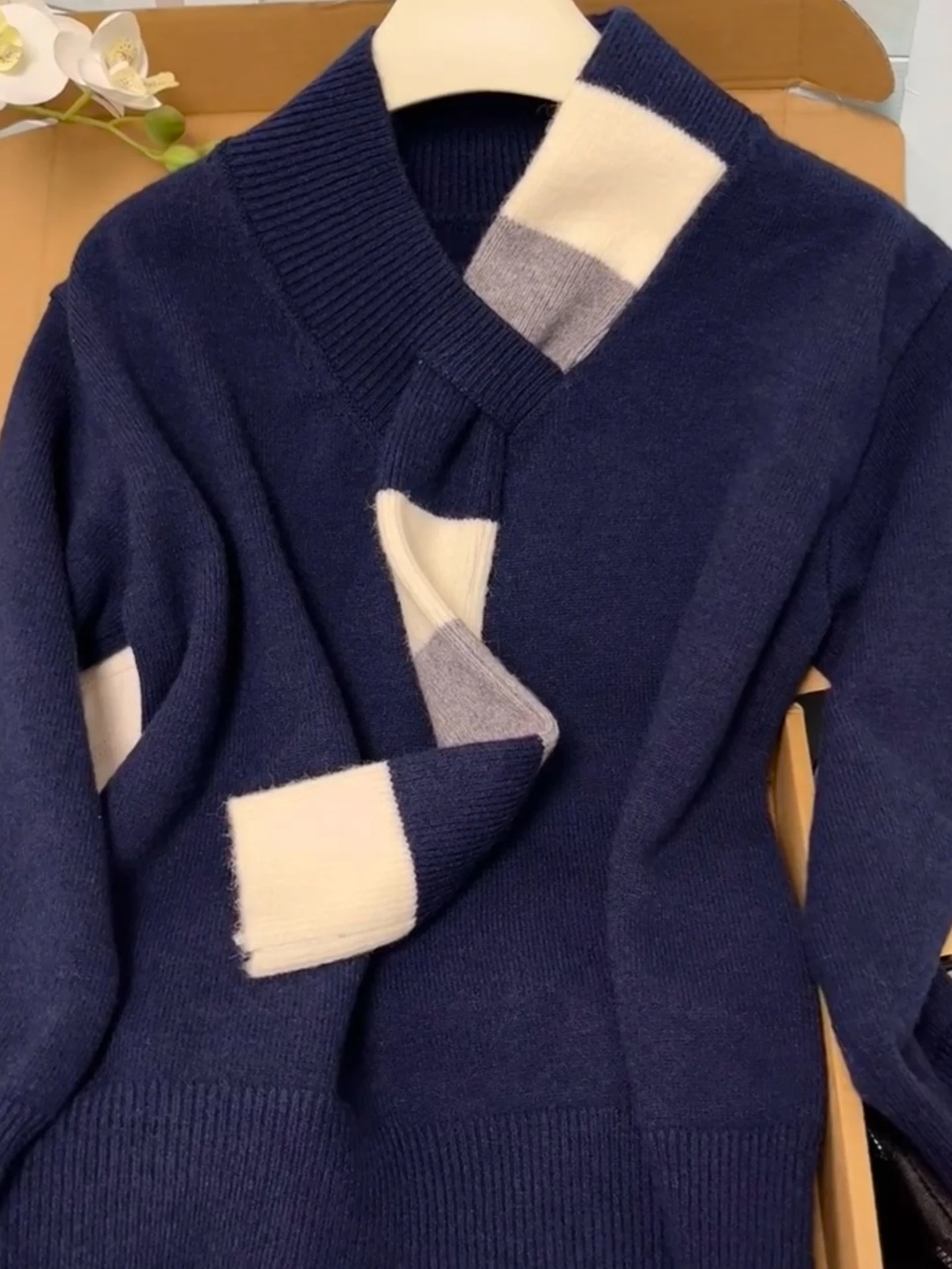 Camere محبوك سترة الكورية Sle فضفاضة طويلة Sve المرأة Faion اللون Blo أعلى تخفيف ودية خفيفة الوزن irt #2