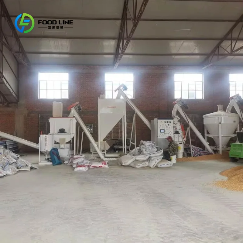 Customized Complete Set Laying Hens Powder Making Machine 4-5TPH Poultry Chicken Feedstuff Powder Feed Processing Plant