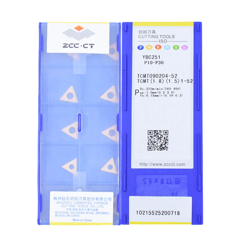 

Original ZCCCT TCMT090204-52 YBC251 YBC151 YBD151 carbide insert for CNC Lathe Tools