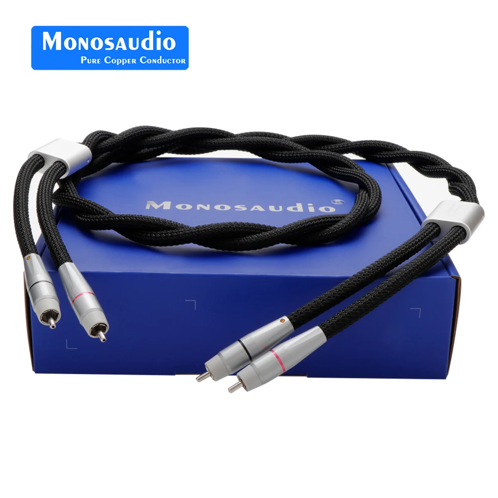 Monosaudio Reinkupfer RCA-Steckerkabel A203R0R Mehrfach OCC Versilbertes Hybrid-RCA-Audiokabel mit Reinkupfer-Rhodium RCA – Detail 4