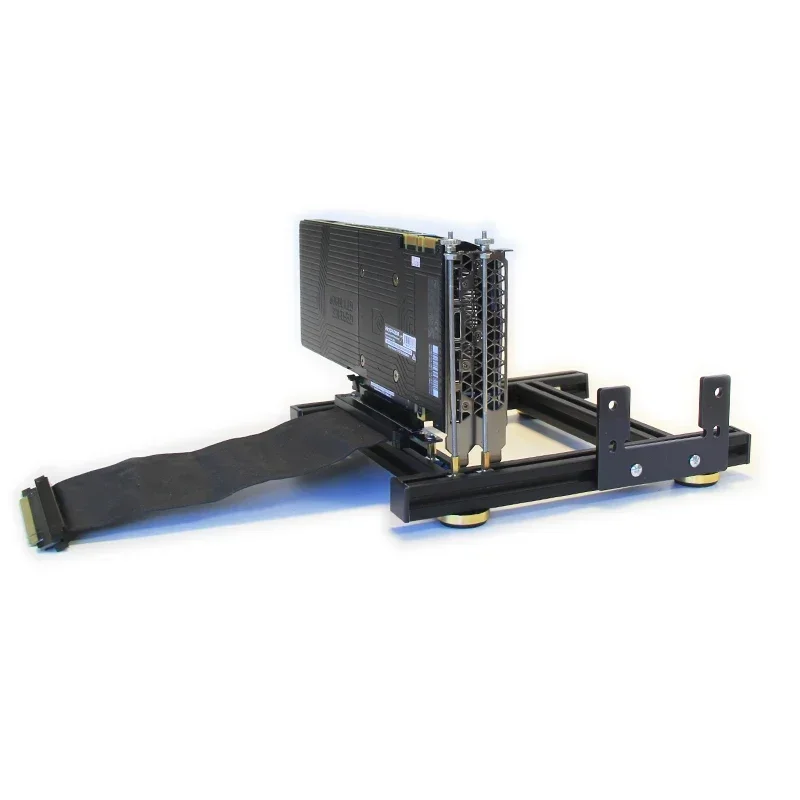Suporte de placa gráfica externa diy, placa multigráfica fixa + suporte de entrada de fonte de alimentação atx, base de gpu suporte de metal ajustável