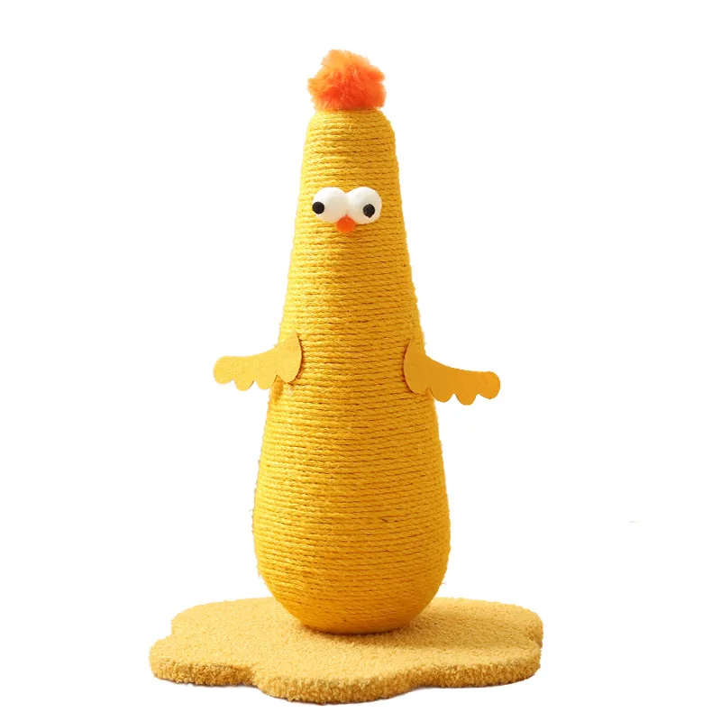 

Cute Chicken Cat Scratching Post Sisal Rope Standing Toy Durable Cat Furniture for Energy Release Fun Play Furniture Protection